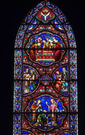 Vetrata. Particolare di una vetrata nella cattedrale di St. Patrick a Dublino.De Agostini Picture Library/G. P. Cavallero Vetrata. Particolare di una vetrata nella cattedrale di St. Patrick a Dublino.De Agostini Picture Library/G. P. Cavallero