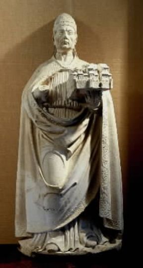 Celestino V regge la città dell'Aquila; statua di Girolamo da Vicenza (L'Aquila, Museo degli Abruzzi).De Agostini Picture Library/G. Dagli Orti Celestino V regge la città dell'Aquila; statua di Girolamo da Vicenza (L'Aquila, Museo degli Abruzzi).De Agostini Picture Library/G. Dagli Orti