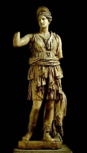Diana raffigurata in una scultura romana (sec. I; Siviglia, Museo Archeologico).De Agostini Picture Library/G. Nimatallah Diana raffigurata in una scultura romana (sec. I; Siviglia, Museo Archeologico).De Agostini Picture Library/G. Nimatallah