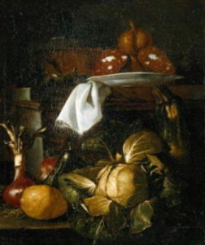 Giovanni Battista Ruoppolo. Natura morta di cucina (Firenze, Museo Bardini).De Agostini Picture Library / G. Nimatallah Giovanni Battista Ruoppolo. Natura morta di cucina (Firenze, Museo Bardini).De Agostini Picture Library / G. Nimatallah