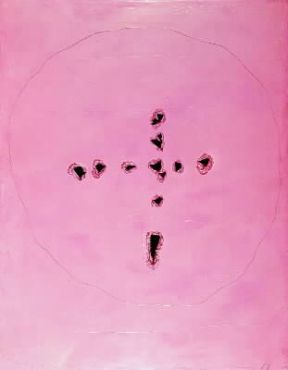 Lucio Fontana. Concetto spaziale, 1960-61 (Comabbio, Collezione Fontana).De Agostini Picture Library/L. Carrà Lucio Fontana. Concetto spaziale, 1960-61 (Comabbio, Collezione Fontana).De Agostini Picture Library/L. CarrÃ
