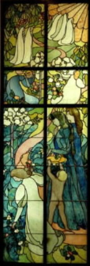 Vetrata. Il cammino della vita di M. Denis (St. Germain en Laye, Musée du Priéuré).De Agostini Picture Library/G. Dagli Orti Vetrata. Il cammino della vita di M. Denis (St. Germain en Laye, Musée du Priéuré).De Agostini Picture Library/G. Dagli Orti