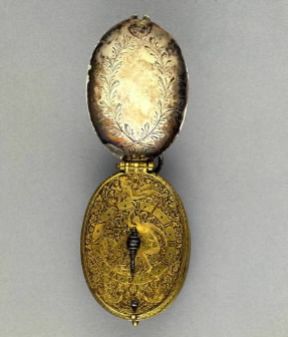Orologio inglese in ottone del 1640 ca. (Londra, Victoria and Albert Museum).De Agostini Picture Library/Douglas Menzies Orologio inglese in ottone del 1640 ca. (Londra, Victoria and Albert Museum).De Agostini Picture Library/Douglas Menzies