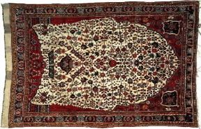 Tappeto Qashqai della regione di Fars (Iran) con disegno floreale d'ispirazione indiana.De Agostini Picture Library/T. Sabahi Tappeto Qashqai della regione di Fars (Iran) con disegno floreale d'ispirazione indiana.De Agostini Picture Library/T. Sabahi