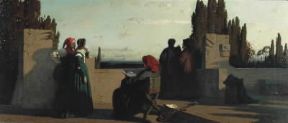 Vincenzo Cabianca. Scena medievale (1861; Milano, Galleria d'Arte Moderna).De Agostini Picture Library/U. Marzani Vincenzo Cabianca. Scena medievale (1861; Milano, Galleria d'Arte Moderna).De Agostini Picture Library/U. Marzani