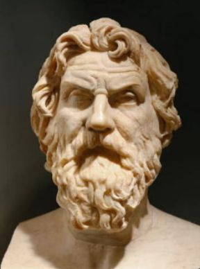 Antistene. Ritratto marmoreo (Roma, Musei Capitolini).De Agostini Picture Library/G. Dagli Orti