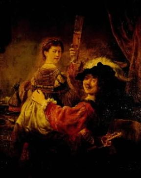 Harmensz van Rijn Rembrandt . Autoritratto con Saskia (Dresda, Gemäldegalerie).De Agostini Picture Library/E. Lessing Harmensz van Rijn Rembrandt . Autoritratto con Saskia (Dresda, Gemäldegalerie).De Agostini Picture Library/E. Lessing