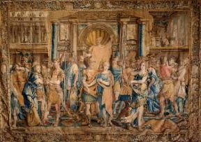 Arazzo. Il ratto delle sabine, particolare (Chambord, Castello).De Agostini Picture Library/G. Dagli Orti Arazzo. Il ratto delle sabine, particolare (Chambord, Castello).De Agostini Picture Library/G. Dagli Orti
