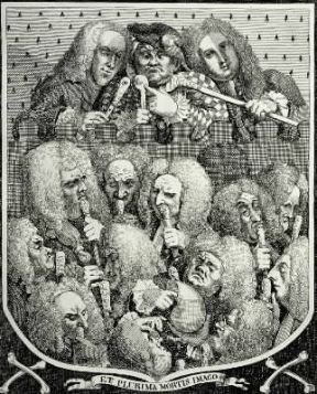 Caricatura. The Company of Undertakers di F. G. Haendel (sec. XVIII; Halle, Haendel Museum).De Agostini Picture Library/A. Dagli Orti Caricatura. The Company of Undertakers di F. G. Haendel (sec. XVIII; Halle, Haendel Museum).De Agostini Picture Library/A. Dagli Orti