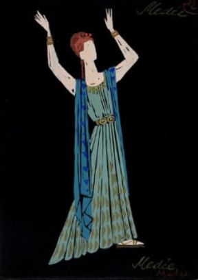 Opera . Bozzetto del costume di Medea per l'omonima opera di L. Cherubini (Parigi, BibliothÃ¨que de l'OpÃ©ra).Parigi, BibliothÃ¨que de l'OpÃ©ra