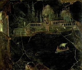 Paesaggio . Paesaggio raffigurato in un affresco pompeiano (Napoli, Museo Archeologico Nazionale).De Agostini Picture Library/Pedicini Paesaggio . Paesaggio raffigurato in un affresco pompeiano (Napoli, Museo Archeologico Nazionale).De Agostini Picture Library/Pedicini