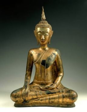 Thailandia. Buddha in bronzo dorato della scuola U Tong (Genova, Museo di Arte Orientale E. Chiossone).De Agostini Picture Library/A. Dagli Orti Thailandia. Buddha in bronzo dorato della scuola U Tong (Genova, Museo di Arte Orientale E. Chiossone).De Agostini Picture Library/A. Dagli Orti