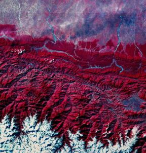 Asia. La catena himalayana ripresa dal satellite.Nasa Asia. La catena himalayana ripresa dal satellite.Nasa