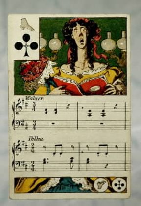 Carta da gioco musicale tedesca (sec. XIX; Lissone, Collezione Vito Arienti).De Agostini Picture Library/A. Dagli Orti Carta da gioco musicale tedesca (sec. XIX; Lissone, Collezione Vito Arienti).De Agostini Picture Library/A. Dagli Orti
