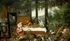 Jan Bruegel il Vecchio, detto dei Velluti . Allegoria del gusto (Madrid, Prado).De Agostini Picture Library/G. Dagli Orti Jan Bruegel il Vecchio, detto dei Velluti . Allegoria del gusto (Madrid, Prado).De Agostini Picture Library/G. Dagli Orti