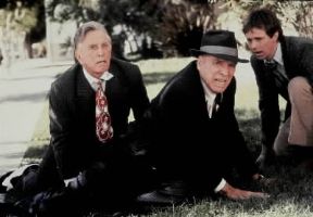 Kirk Douglas (a sinistra) con Burt Lancaster in una scena del film Due tipi incorregibili (1987).De Agostini Picture Library Kirk Douglas (a sinistra) con Burt Lancaster in una scena del film Due tipi incorregibili (1987).De Agostini Picture Library