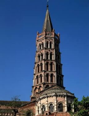 Francia. Il campanile romanico della basilica di St. Sernin a Tolosa.De Agostini Picture Library/G. Dagli Orti Francia. Il campanile romanico della basilica di St. Sernin a Tolosa.De Agostini Picture Library/G. Dagli Orti