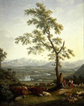Jakob-Philipp Hackert, detto Hackert d'Italia. Primavera. Vista sul Volturno e sul Matese (collezione privata).De Agostini Picture Library / A. Dagli Orti Jakob-Philipp Hackert, detto Hackert d'Italia. Primavera. Vista sul Volturno e sul Matese (collezione privata).De Agostini Picture Library / A. Dagli Orti