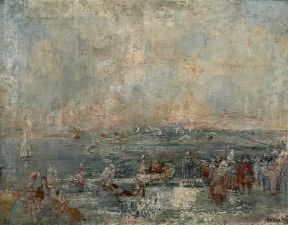 James Ensor. Il carnevale sulla spiaggia (Bruxelles, Musées Royaux des Beaux-Arts).Bruxelles, Musées des Royaux Beaux-Arts James Ensor. Il carnevale sulla spiaggia (Bruxelles, Musées Royaux des Beaux-Arts).Bruxelles, Musées des Royaux Beaux-Arts