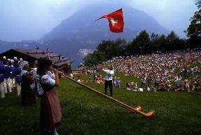 Svizzera. Festa nazionale del 1° agosto sulle storiche sponde del lago dei Quattro Cantoni.De Agostini Picture Library/S. Gutierrez Svizzera. Festa nazionale del 1° agosto sulle storiche sponde del lago dei Quattro Cantoni.De Agostini Picture Library/S. Gutierrez