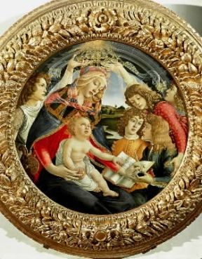 Sandro Botticelli . Madonna del Magnificat (Firenze, Galleria degli Uffizi).De Agostini Picture Library/A. Dagli Orti Sandro Botticelli . Madonna del Magnificat (Firenze, Galleria degli Uffizi).De Agostini Picture Library/A. Dagli Orti