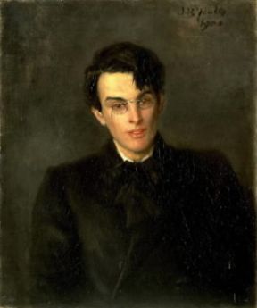 William Butler Yeats. Il poeta irlandese in un ritratto di J.B. Yeats (Dublino, National Gallery of Ireland).Dublino, National Gallery of Ireland William Butler Yeats. Il poeta irlandese in un ritratto di J.B. Yeats (Dublino, National Gallery of Ireland).Dublino, National Gallery of Ireland