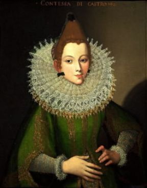 Gorgiera. Ritratto anonimo della contessa di Castro, sec. XVII (Firenze, Uffizi).De Agostini Picture Library / A. Dagli Orti Gorgiera. Ritratto anonimo della contessa di Castro, sec. XVII (Firenze, Uffizi).De Agostini Picture Library / A. Dagli Orti