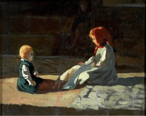 Macchiaioli. Bimbi al sole di Cristiano Banti (Piacenza, Galleria Ricci Oddi).De Agostini Picture Library/A. Dagli Orti Macchiaioli. Bimbi al sole di Cristiano Banti (Piacenza, Galleria Ricci Oddi).De Agostini Picture Library/A. Dagli Orti