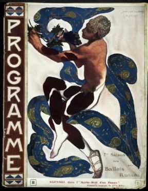 Vaslav Nijinski nell'Aprés-midi d'un faune; copertina del programma dei Ballets Russes.De Agostini Picture Library Vaslav Nijinski nell'Aprés-midi d'un faune; copertina del programma dei Ballets Russes.De Agostini Picture Library