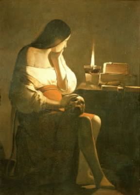 Georges de La Tour. Maddalena penitente (Parigi, Louvre).De Agostini Picture Library/G. Dagli Orti