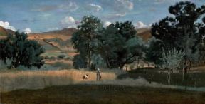 Paesaggio . Campo di grano nel Morvan di C. Corot (Lione, Musée des Beaux Arts).Lione, Musée des Beaux Arts Paesaggio . Campo di grano nel Morvan di C. Corot (Lione, Musée des Beaux Arts).Lione, Musée des Beaux Arts