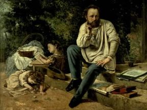 Pierre-Joseph Proudhon in un ritratto con la sua famiglia di G. Courbet (Parigi, Petit Palais).Parigi, Musée de la Ville de Paris Pierre-Joseph Proudhon in un ritratto con la sua famiglia di G. Courbet (Parigi, Petit Palais).Parigi, Musée de la Ville de Paris