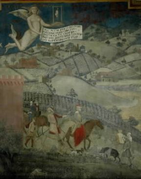 Ambrogio Lorenzetti. Gli Effetti del Buon Governo nel contado (particolare; Siena, Palazzo Pubblico).De Agostini Picture Library/G. Dagli Orti Ambrogio Lorenzetti. Gli Effetti del Buon Governo nel contado (particolare; Siena, Palazzo Pubblico).De Agostini Picture Library/G. Dagli Orti