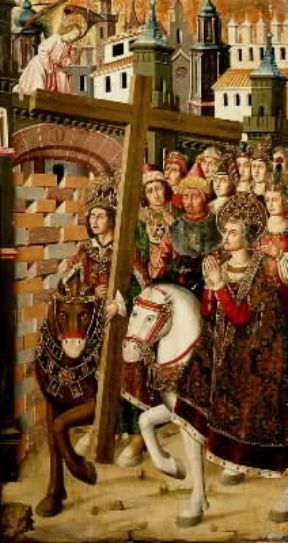 Elena . L'imperatrice e l'imperatore Eraclio con la santa croce alle porte di Gerusalemme in un dipinto di M. Jimenez e M. Bernat (sec. XVI; Saragozza, Museo Provinciale).De Agostini Picture Library/G. Dagli Orti Elena . L'imperatrice e l'imperatore Eraclio con la santa croce alle porte di Gerusalemme in un dipinto di M. Jimenez e M. Bernat (sec. XVI; Saragozza, Museo Provinciale).De Agostini Picture Library/G. Dagli Orti