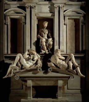 Michelangelo Buonarroti. La tomba di Giuliano de'Medici all'interno della Sacrestia Nuova di S. Lorenzo a Firenze.De Agostini Picture Library/G. Dagli Orti Michelangelo Buonarroti. La tomba di Giuliano de'Medici all'interno della Sacrestia Nuova di S. Lorenzo a Firenze.De Agostini Picture Library/G. Dagli Orti