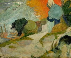 Simbolismo . Lavandaie ad Arles di Paul Gauguin (1888; Bilbao, Museo di Belle Arti).De Agostini Picture Library/G. Dagli Orti Simbolismo . Lavandaie ad Arles di Paul Gauguin (1888; Bilbao, Museo di Belle Arti).De Agostini Picture Library/G. Dagli Orti