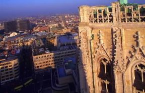 Bruxelles. Veduta della città dalla cattedrale.De Agostini Picture Library/W. Buss Bruxelles. Veduta della città dalla cattedrale.De Agostini Picture Library/W. Buss