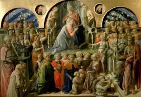Filippo Lippi. Incoronazione della Vergine (Firenze, Uffizi).De Agostini Picture Library/G. Dagli Orti Filippo Lippi. Incoronazione della Vergine (Firenze, Uffizi).De Agostini Picture Library/G. Dagli Orti