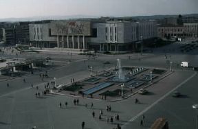 Albania. Piazza Scanderberg a Tirana.De Agostini Picture Library/C. Sappa Albania. Piazza Scanderberg a Tirana.De Agostini Picture Library/C. Sappa