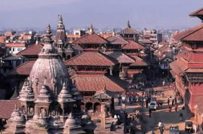 Asia. Veduta della piazza del Durba a Patan nella regione di Katmandu (Nepal).De Agostini Picture Library/W. Buss Asia. Veduta della piazza del Durba a Patan nella regione di Katmandu (Nepal).De Agostini Picture Library/W. Buss