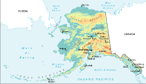 Alaska. Cartina geografica. Alaska. Cartina geografica.
