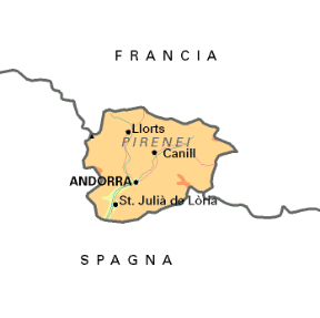 Andorra. Cartina geografica. Andorra. Cartina geografica.