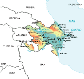 Azerbajdzan. Cartina geografica. Azerbajdzan. Cartina geografica.