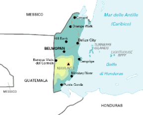 Belize. Cartina geografica. Belize. Cartina geografica.