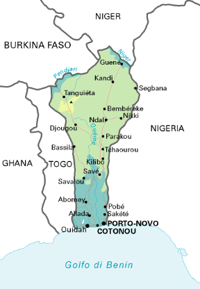 Benin. Cartina geografica. Benin. Cartina geografica.