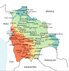 Bolivia. Cartina geografica. Bolivia. Cartina geografica.