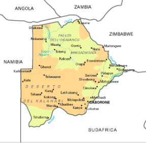 Botswana. Cartina geografica. Botswana. Cartina geografica.