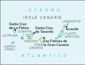 Canarie. Cartina geografica. Canarie. Cartina geografica.