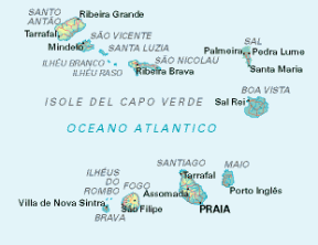 Capo Verde. Cartina geografica. Capo Verde. Cartina geografica.