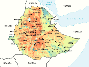 Etiopia. Cartina geografica. Etiopia. Cartina geografica.